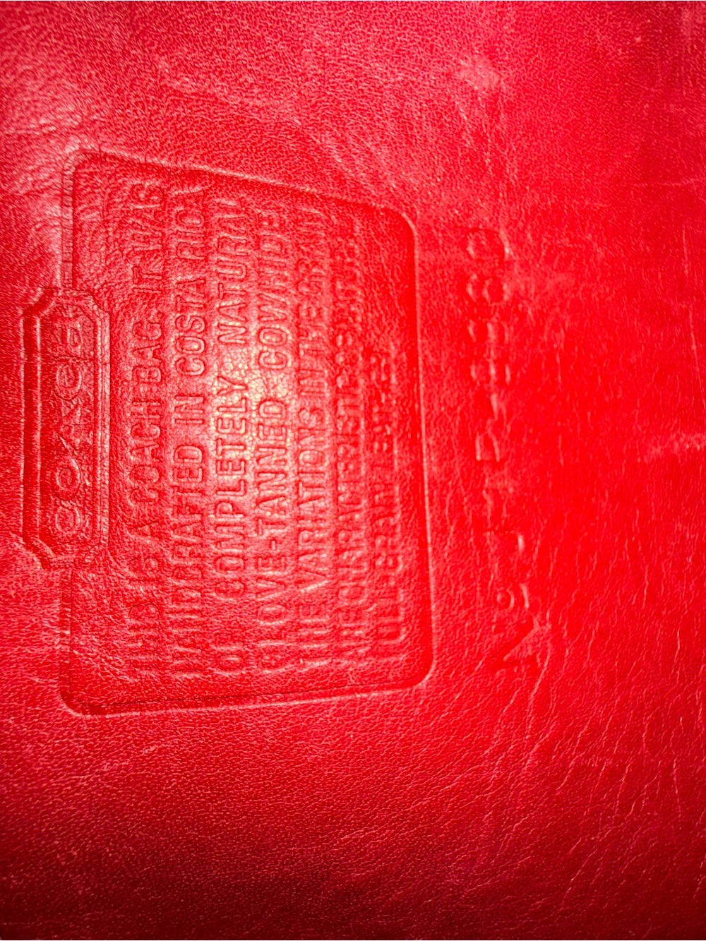 Coach Small Daypack in red leather circa late 1990s - Picture 5 of 5